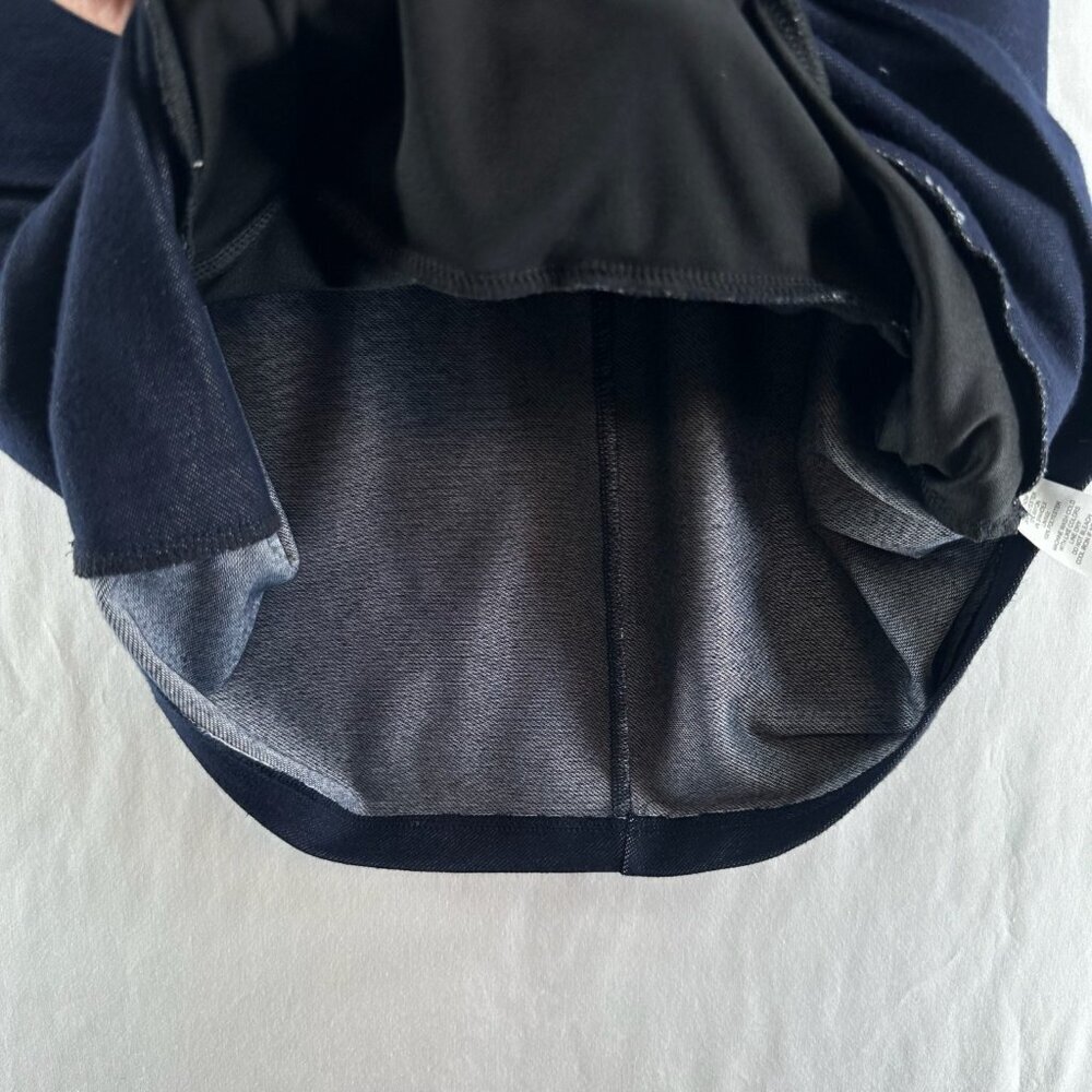 Sweet Storm Sleeveless Mini Dress Womens L Bodycon Tiered V-Neck Lined Navy Blue - Picture 9 of 11